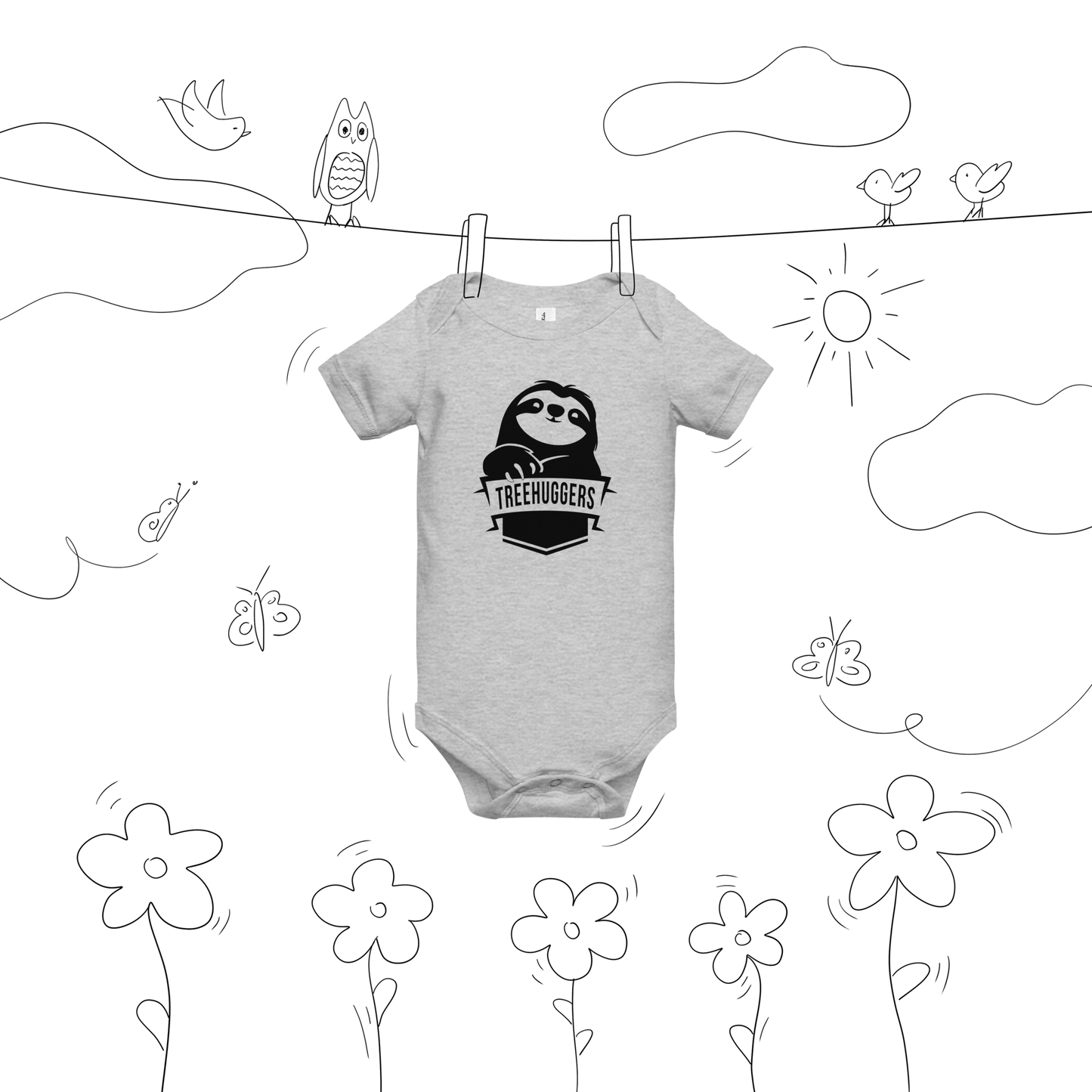 Treehugger Baby short sleeve one piece