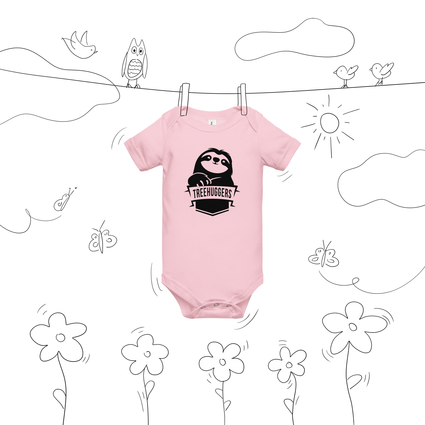 Treehugger Baby short sleeve one piece