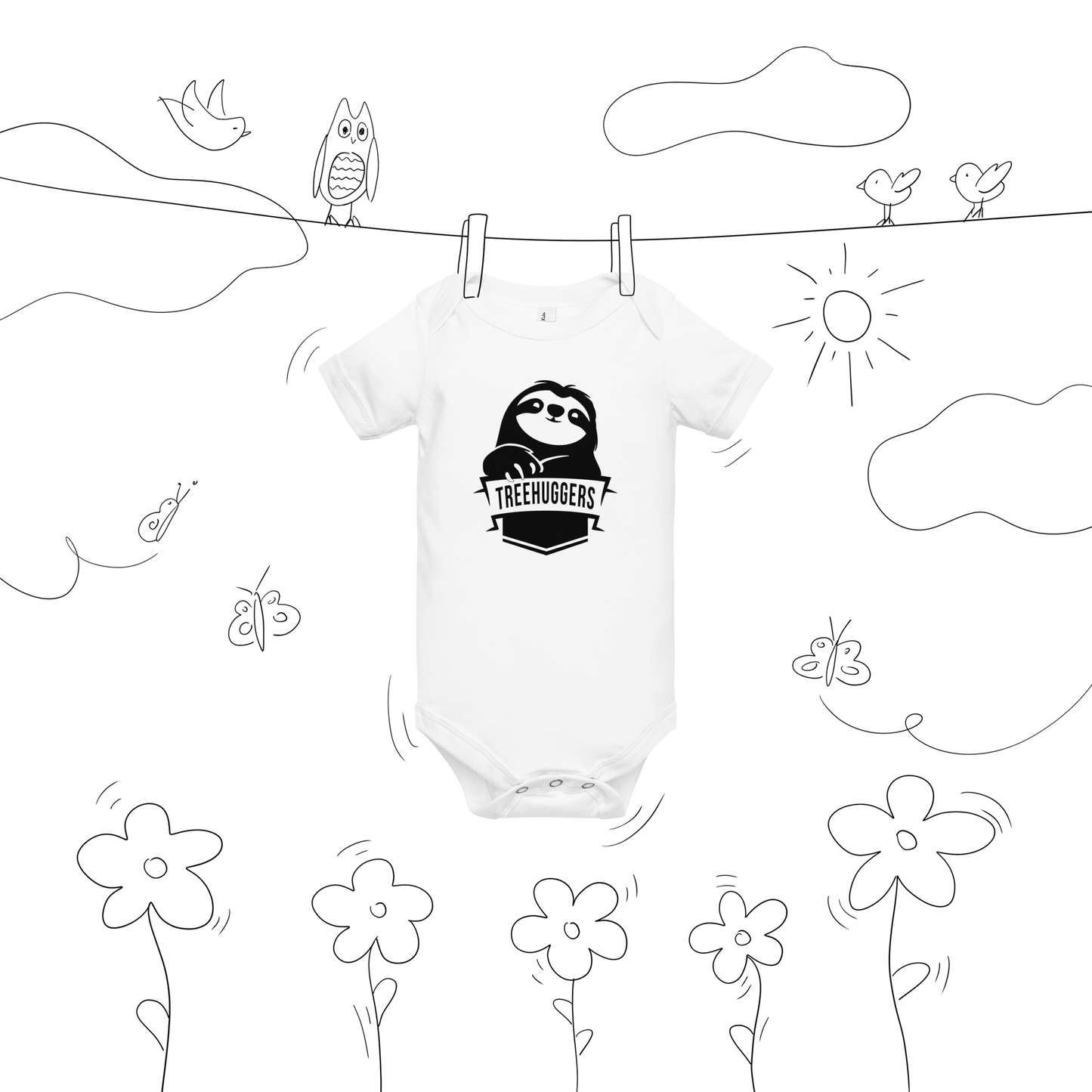 Treehugger Baby short sleeve one piece